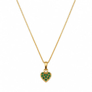 Set Corazon verde Oro 18k