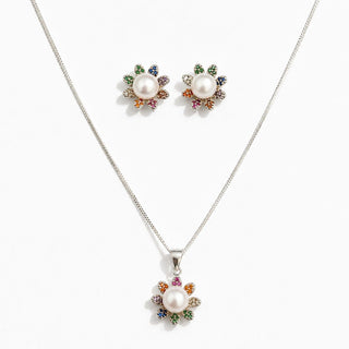 Set Flor Plata