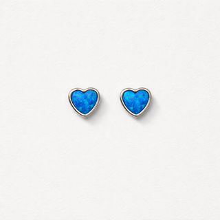 Topos Corazón Celeste (Plata 925)