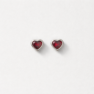 Topos Corazón Rojo (Plata 925)