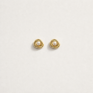 Topos Flor y Perla Oro 18k