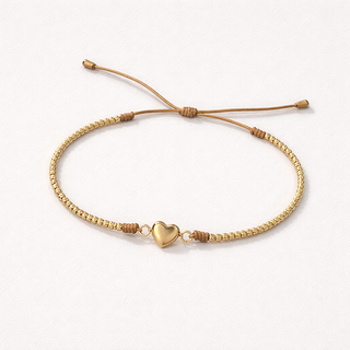 Pulsera Corazón, Balines N°3 Oro 18k