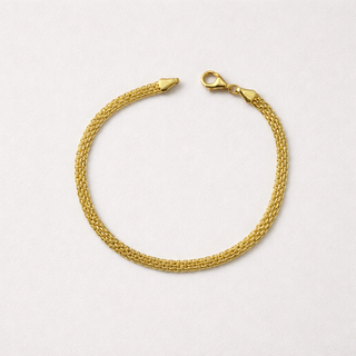 Pulsera Chinesca Oro 18k 5.26gr/ 4mm /  19cm