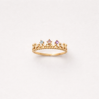 Anillo Corona Quince Años Circones Tipo Amatista