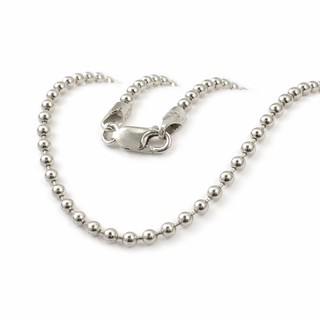 Cadena Plata, Militar, 15.25gr / 60cm / 3mm