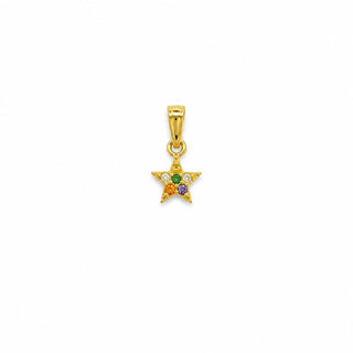 Dije Estrella Circón Oro 18k