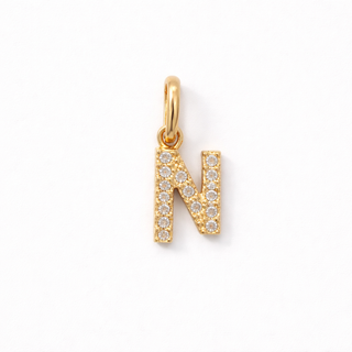 Dije Inicial N Oro 18k 0.56gr / 1.4 cm x 0.5 cm