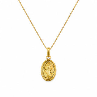 Set Virgen Milagrosa Oro 18k
