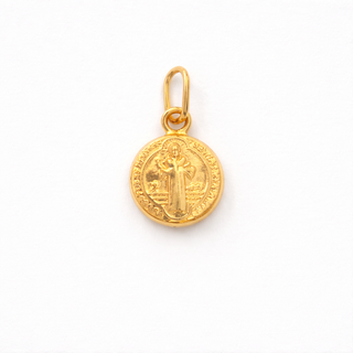 Dije San Benito Oro 18k 0.56gr / 1.6cm x 0, 8mm